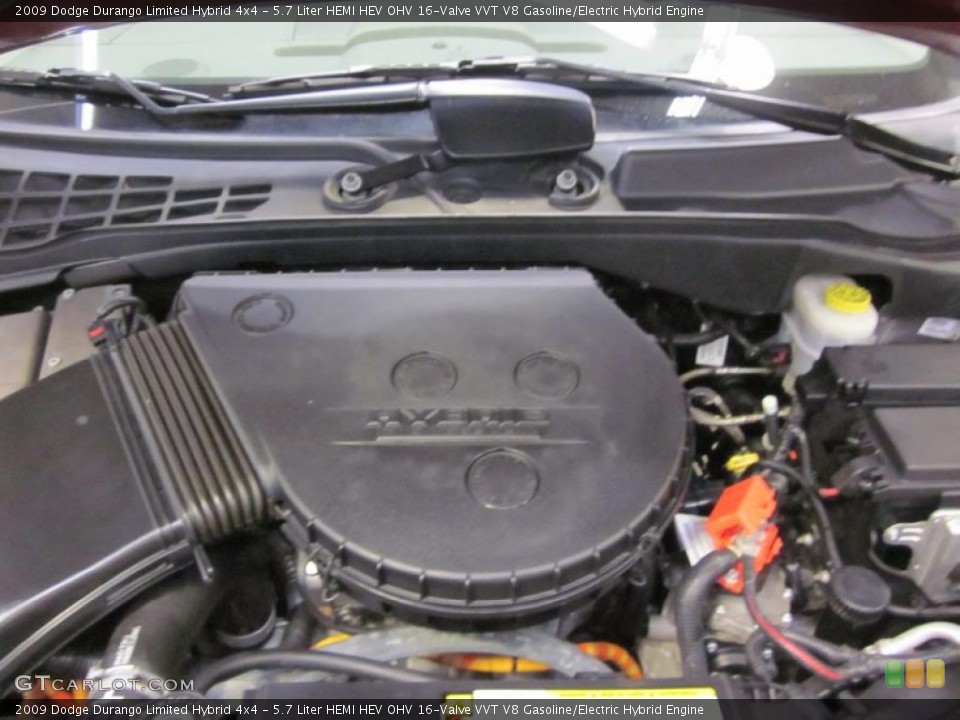 5.7 Liter HEMI HEV OHV 16-Valve VVT V8 Gasoline/Electric Hybrid 2009 Dodge Durango Engine