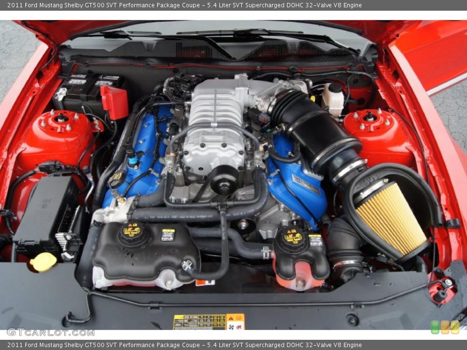 5.4 Liter SVT Supercharged DOHC 32-Valve V8 Engine for the 2011 Ford Mustang #44920176