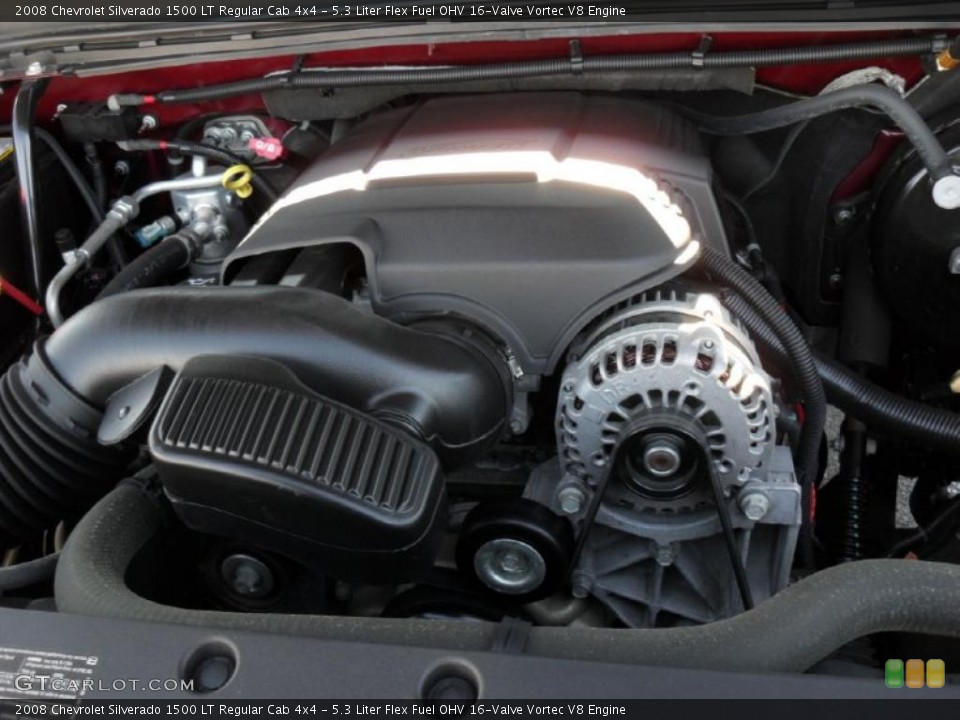 5.3 Liter Flex Fuel OHV 16-Valve Vortec V8 Engine for the 2008 Chevrolet Silverado 1500 #44974193