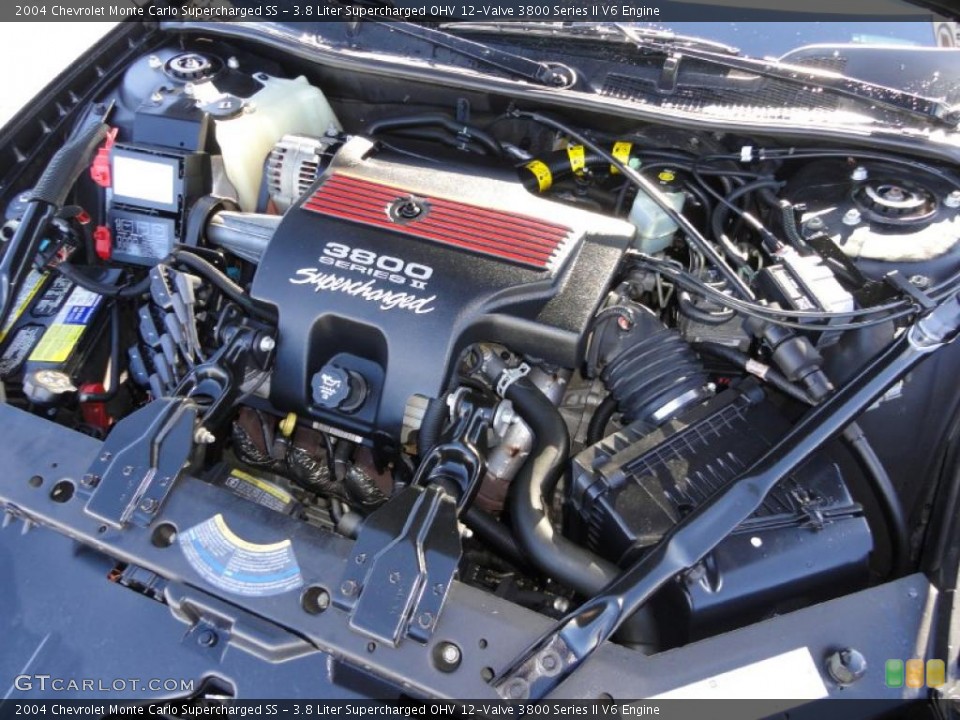 3.8 Liter Supercharged OHV 12-Valve 3800 Series II V6 Engine for the 2004 Chevrolet Monte Carlo #44996418