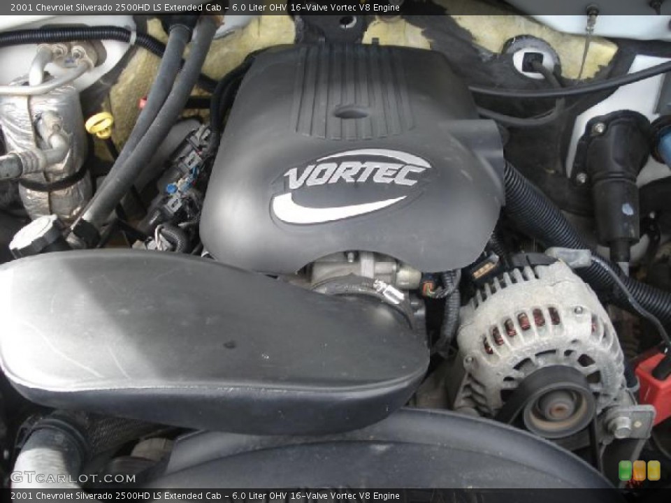 6.0 Liter OHV 16-Valve Vortec V8 Engine for the 2001 Chevrolet Silverado 2500HD #45029489