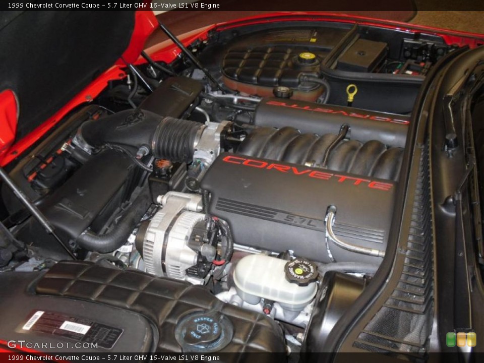 5.7 Liter OHV 16-Valve LS1 V8 Engine for the 1999 Chevrolet Corvette #45077633