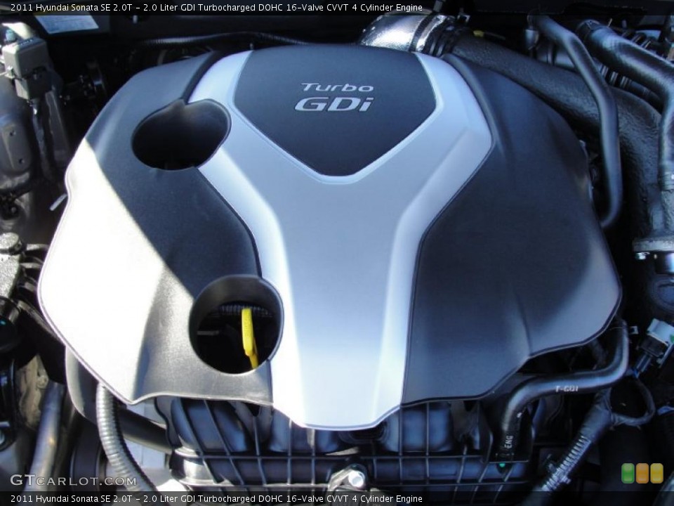 2.0 Liter GDI Turbocharged DOHC 16-Valve CVVT 4 Cylinder Engine for the 2011 Hyundai Sonata #45097810