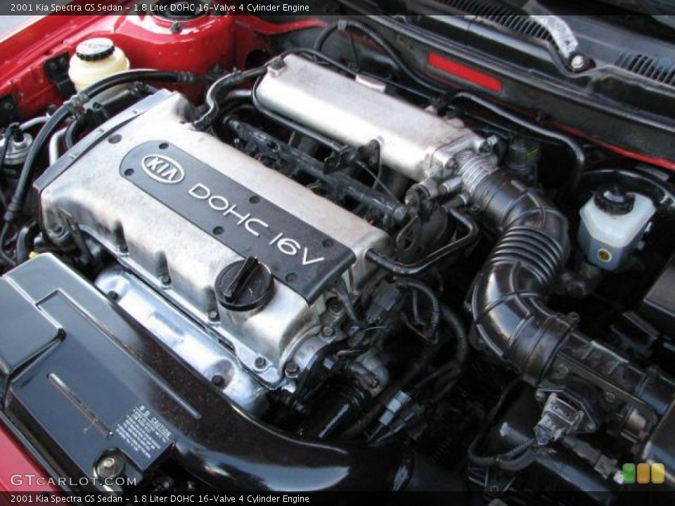 1.8 Liter DOHC 16-Valve 4 Cylinder 2001 Kia Spectra Engine