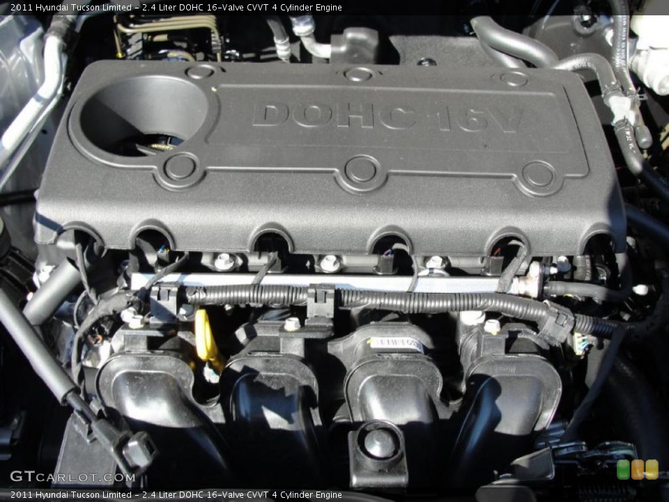 2.4 Liter DOHC 16-Valve CVVT 4 Cylinder Engine for the 2011 Hyundai Tucson #45100186
