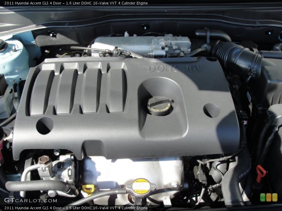 1.6 Liter DOHC 16-Valve VVT 4 Cylinder Engine for the 2011 Hyundai Accent #45100878