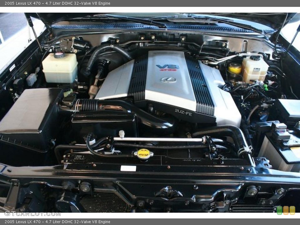 4.7 Liter DOHC 32-Valve V8 2005 Lexus LX Engine