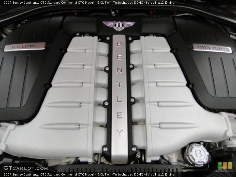 6.0L Twin-Turbocharged DOHC 48V VVT W12 Engine for the 2007 Bentley Continental GTC #45197013