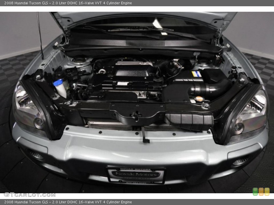 2.0 Liter DOHC 16-Valve VVT 4 Cylinder Engine for the 2008 Hyundai Tucson #45214697