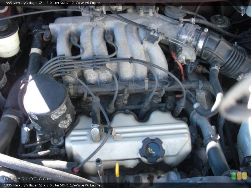 3.0 Liter SOHC 12-Valve V6 1995 Mercury Villager Engine
