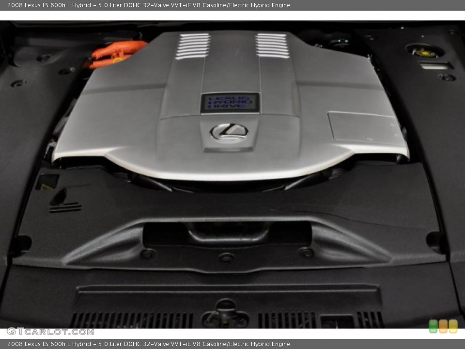 5.0 Liter DOHC 32-Valve VVT-iE V8 Gasoline/Electric Hybrid Engine for the 2008 Lexus LS #45249548