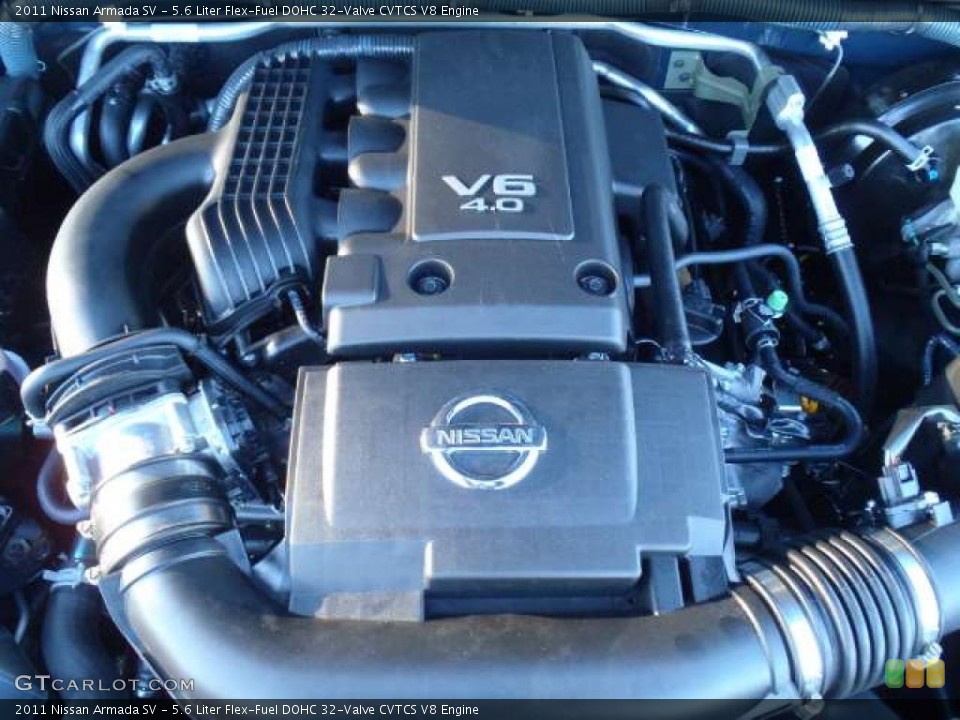 5.6 Liter Flex-Fuel DOHC 32-Valve CVTCS V8 Engine for the 2011 Nissan Armada #45287111