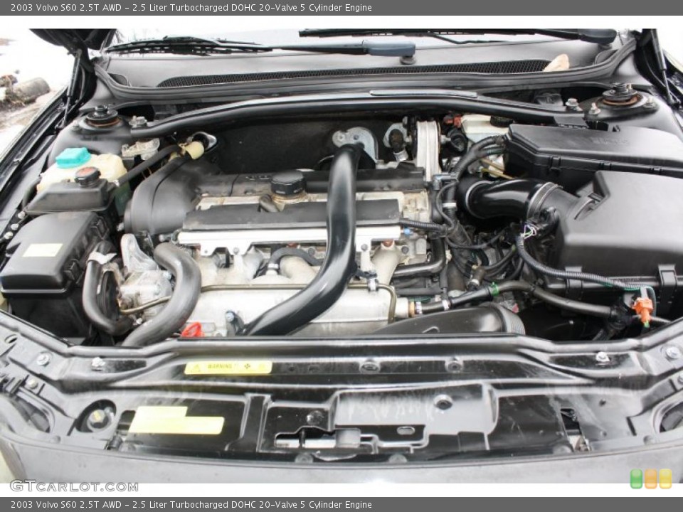 2.5 Liter Turbocharged DOHC 20-Valve 5 Cylinder 2003 Volvo S60 Engine