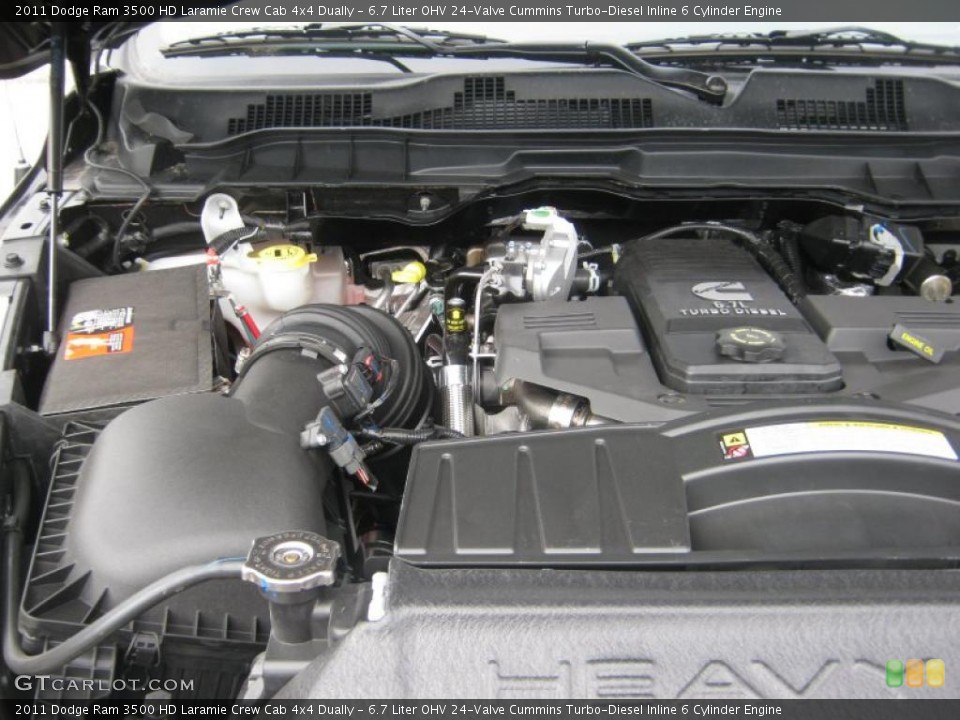 6.7 Liter OHV 24-Valve Cummins Turbo-Diesel Inline 6 Cylinder Engine for the 2011 Dodge Ram 3500 HD #45354039