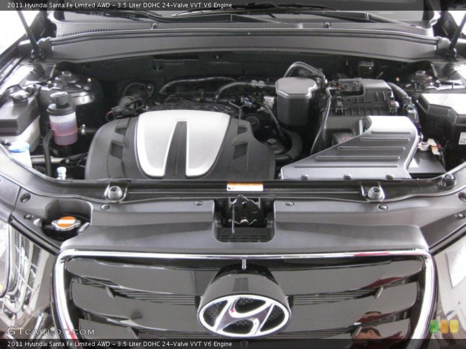 3.5 Liter DOHC 24-Valve VVT V6 Engine for the 2011 Hyundai Santa Fe #45369518