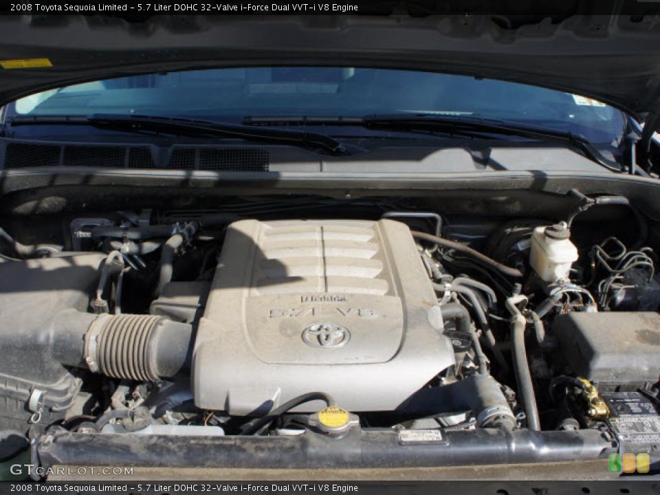 5.7 Liter DOHC 32-Valve i-Force Dual VVT-i V8 Engine for the 2008 Toyota Sequoia #45372988