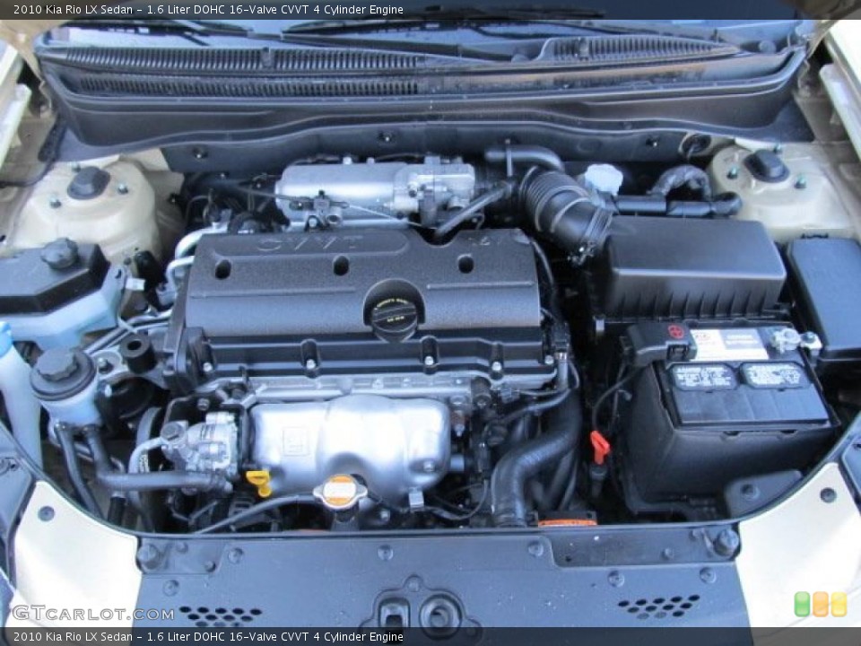 1.6 Liter DOHC 16-Valve CVVT 4 Cylinder Engine for the 2010 Kia Rio #45383642