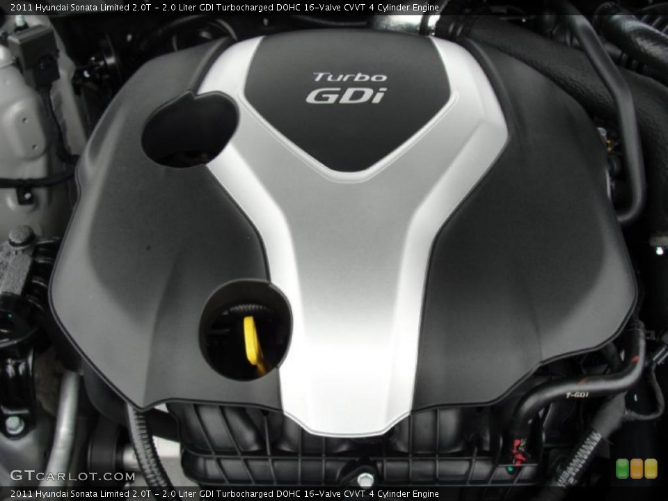 2.0 Liter GDI Turbocharged DOHC 16-Valve CVVT 4 Cylinder Engine for the 2011 Hyundai Sonata #45425915