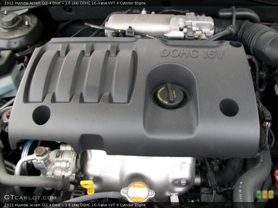 1.6 Liter DOHC 16-Valve VVT 4 Cylinder Engine for the 2011 Hyundai Accent #45428083