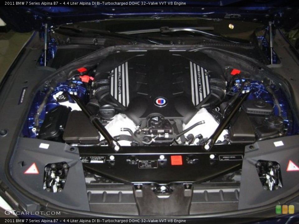 4.4 Liter Alpina DI Bi-Turbocharged DOHC 32-Valve VVT V8 2011 BMW 7 Series Engine