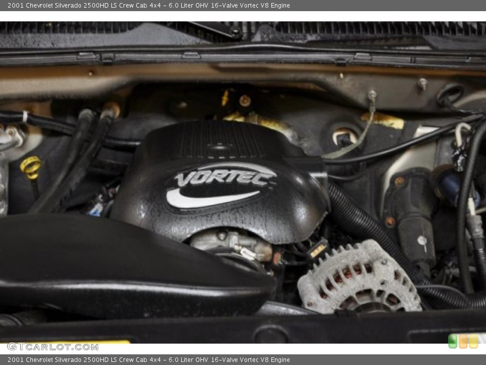 6.0 Liter OHV 16-Valve Vortec V8 2001 Chevrolet Silverado 2500HD Engine