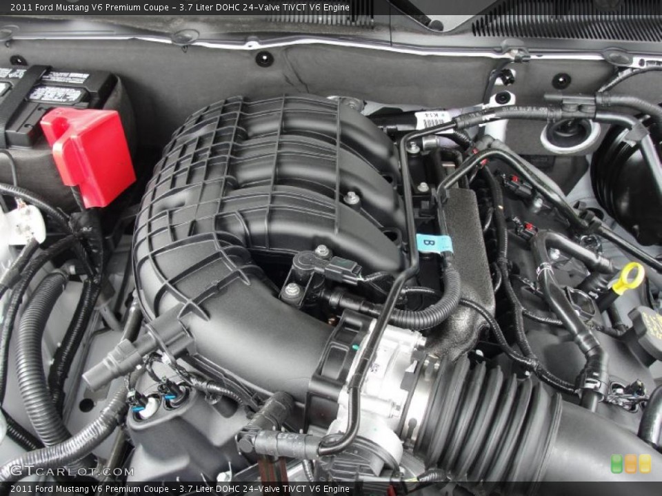 3.7 Liter DOHC 24-Valve TiVCT V6 Engine for the 2011 Ford Mustang #45536089