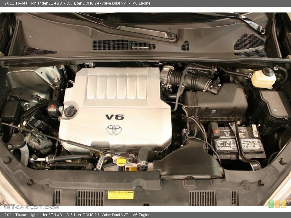 3.5 Liter DOHC 24-Valve Dual VVT-i V6 Engine for the 2011 Toyota Highlander #45537206