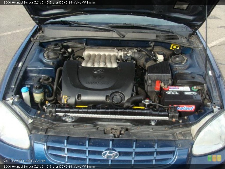 2.5 Liter DOHC 24-Valve V6 Engine for the 2000 Hyundai Sonata #45567838