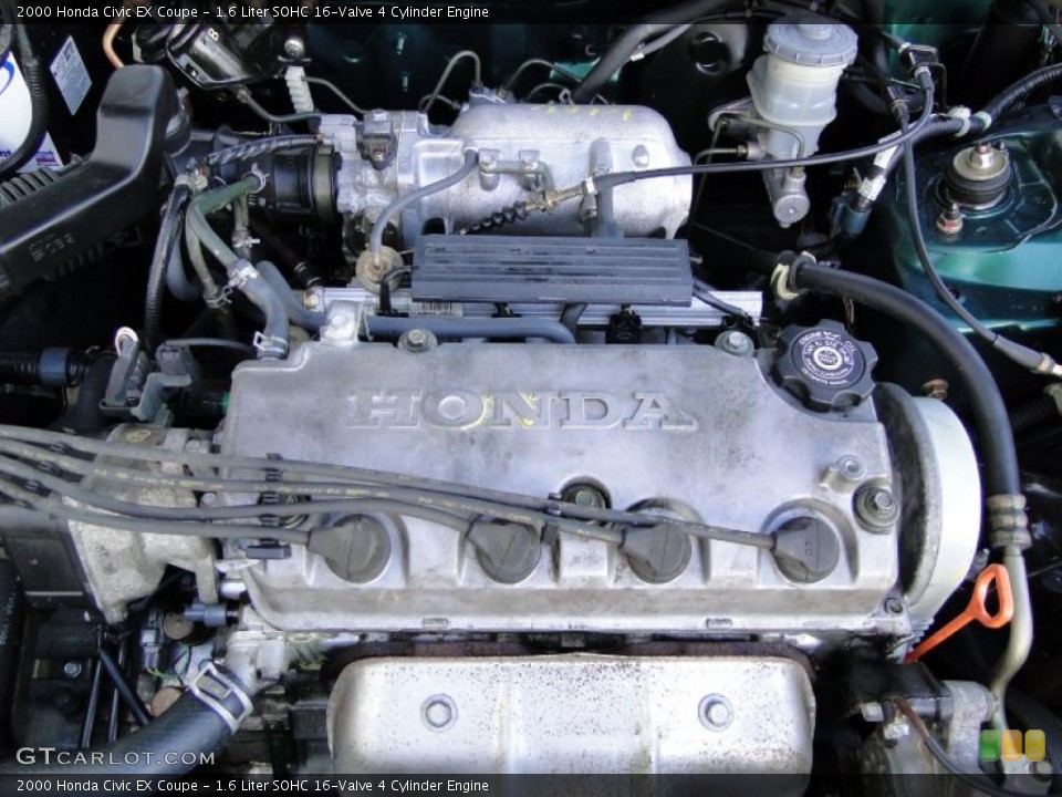 1.6 Liter SOHC 16-Valve 4 Cylinder Engine for the 2000 Honda Civic #45583264