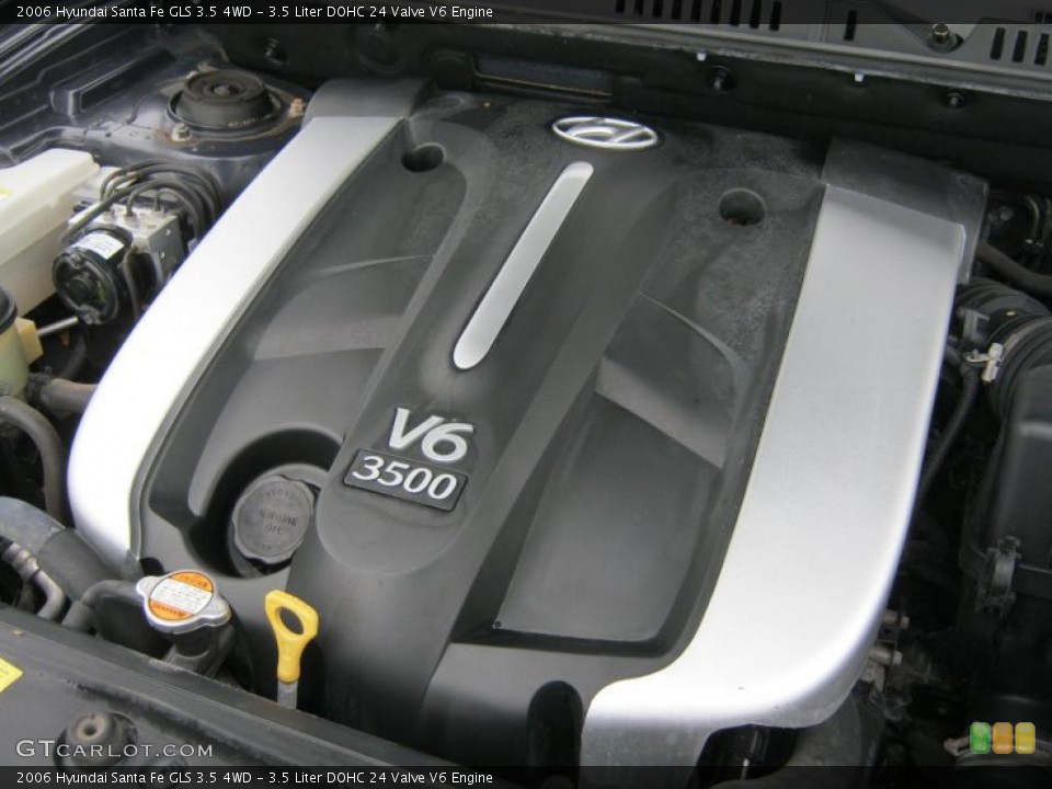 3.5 Liter DOHC 24 Valve V6 Engine for the 2006 Hyundai Santa Fe #45611879