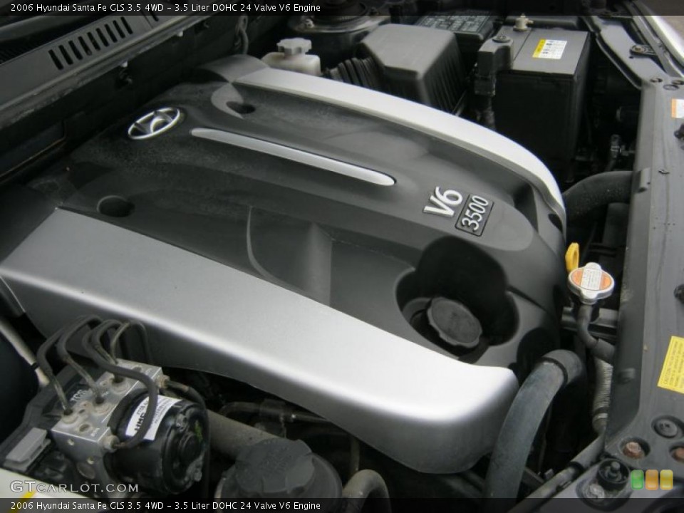 3.5 Liter DOHC 24 Valve V6 Engine for the 2006 Hyundai Santa Fe #45611887