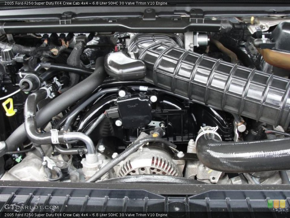 6.8 Liter SOHC 30 Valve Triton V10 Engine for the 2005 Ford F250 Super Duty #45652201
