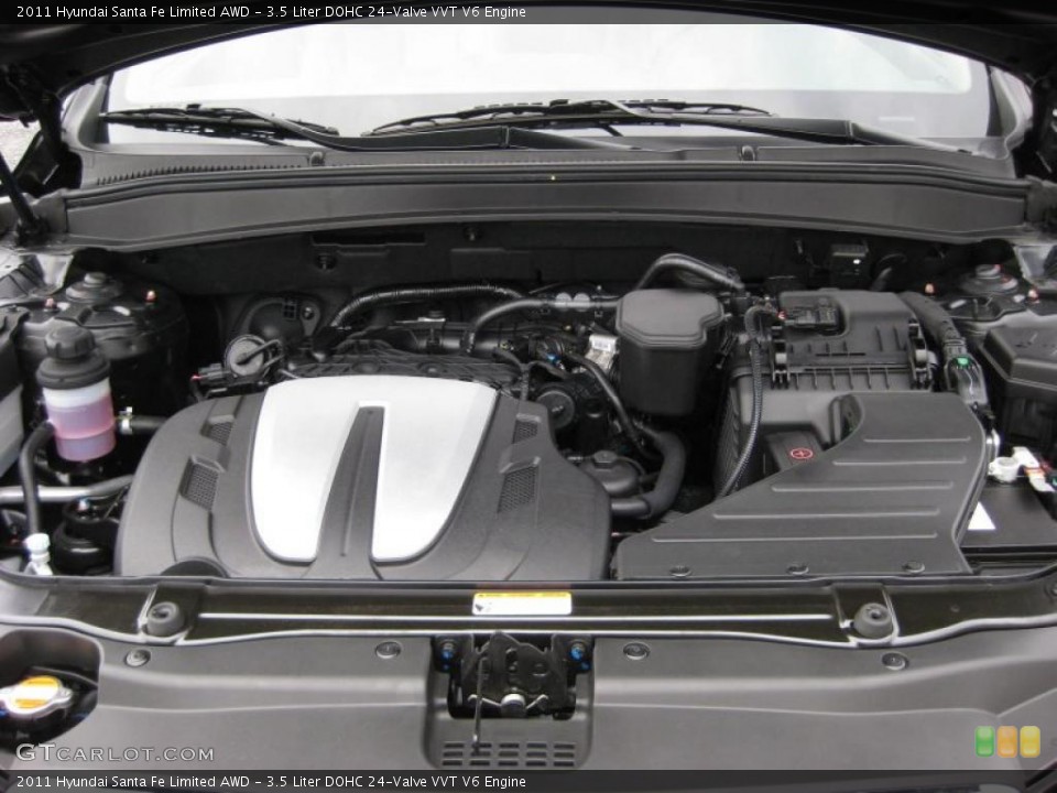 3.5 Liter DOHC 24-Valve VVT V6 Engine for the 2011 Hyundai Santa Fe #45696056