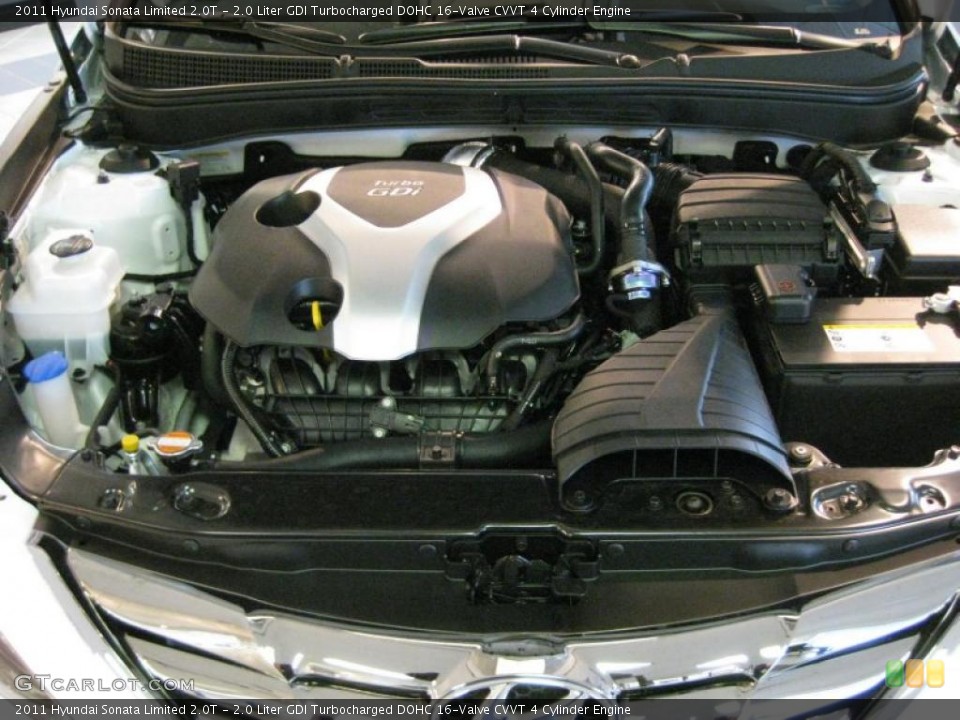 2.0 Liter GDI Turbocharged DOHC 16-Valve CVVT 4 Cylinder Engine for the 2011 Hyundai Sonata #45696781