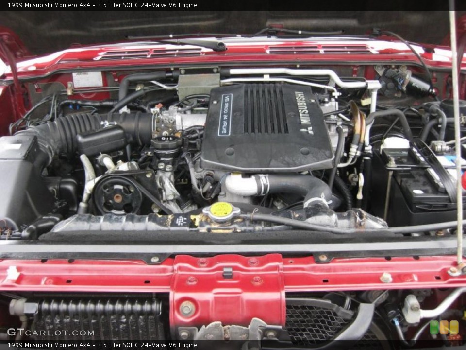 3.5 Liter SOHC 24-Valve V6 1999 Mitsubishi Montero Engine