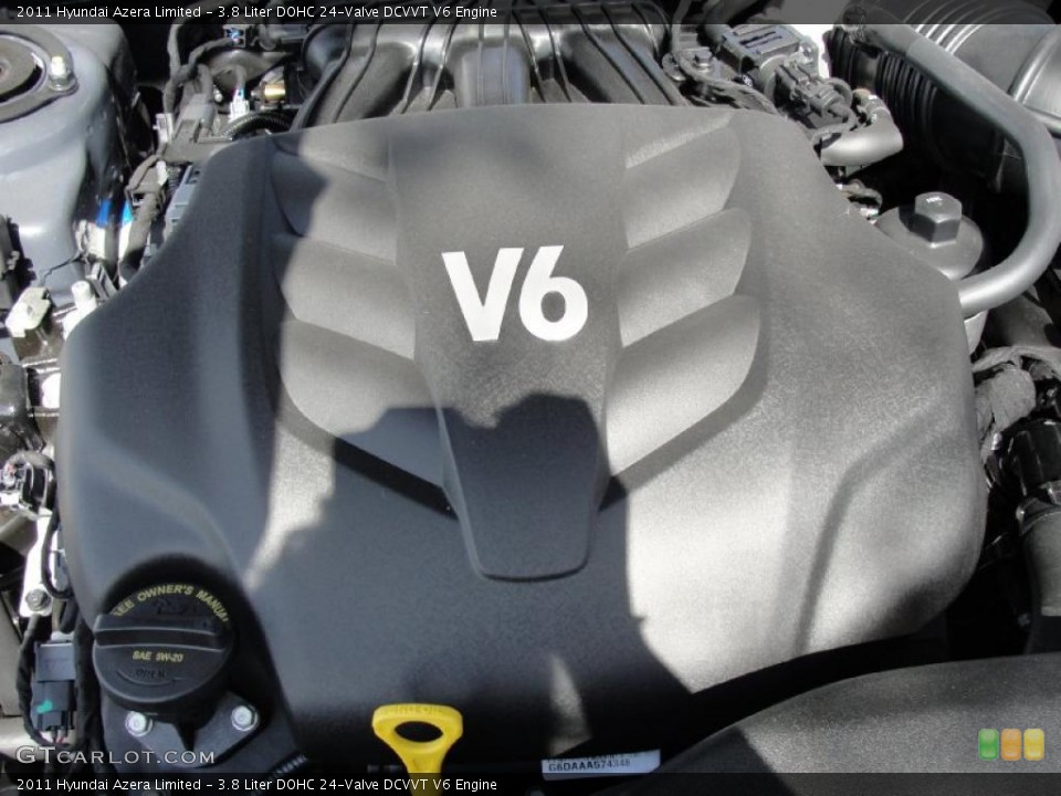 3.8 Liter DOHC 24-Valve DCVVT V6 Engine for the 2011 Hyundai Azera #45710498
