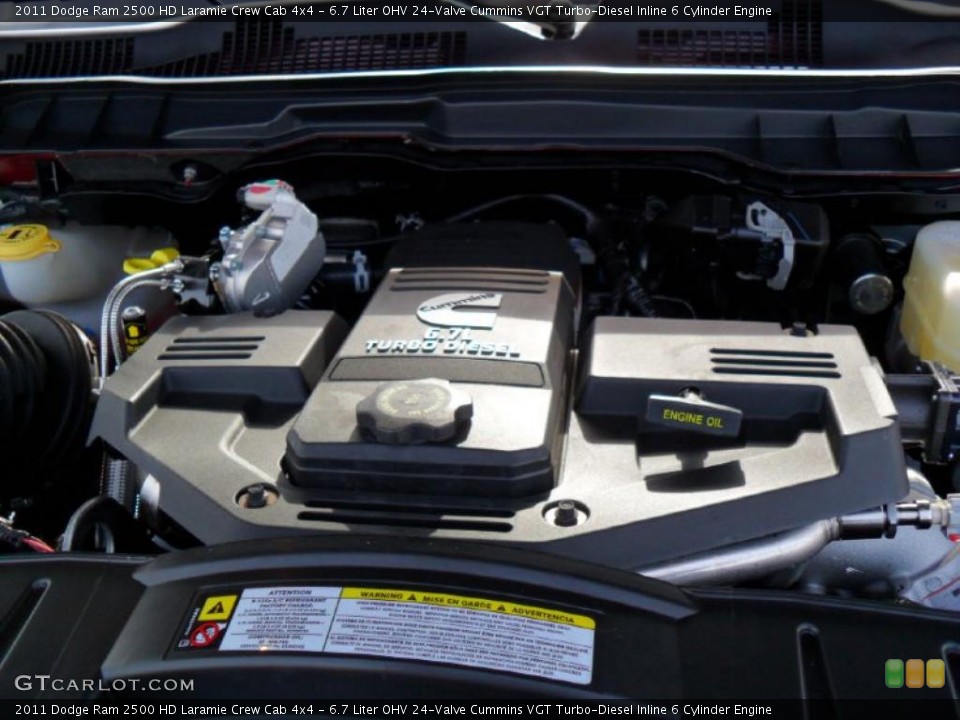 6.7 Liter OHV 24-Valve Cummins VGT Turbo-Diesel Inline 6 Cylinder Engine for the 2011 Dodge Ram 2500 HD #45772868
