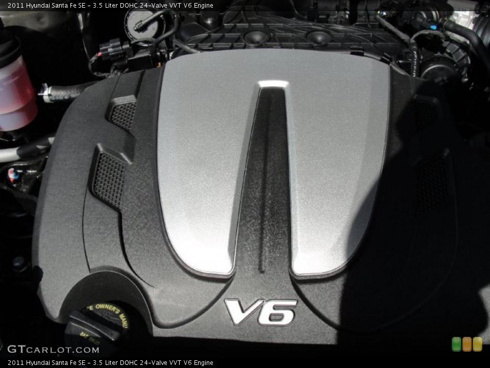 3.5 Liter DOHC 24-Valve VVT V6 Engine for the 2011 Hyundai Santa Fe #45814897