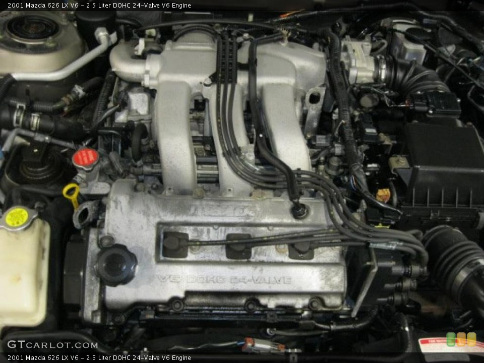 2.5 Liter DOHC 24-Valve V6 2001 Mazda 626 Engine