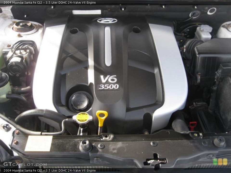 3.5 Liter DOHC 24-Valve V6 Engine for the 2004 Hyundai Santa Fe #45865787