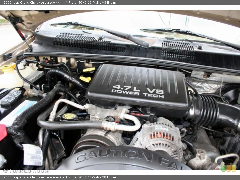 4.7 Liter SOHC 16-Valve V8 Engine for the 2000 Jeep Grand Cherokee #45921520 | GTCarLot.com 2000 Jeep Grand Cherokee Engine 4.7 L V8