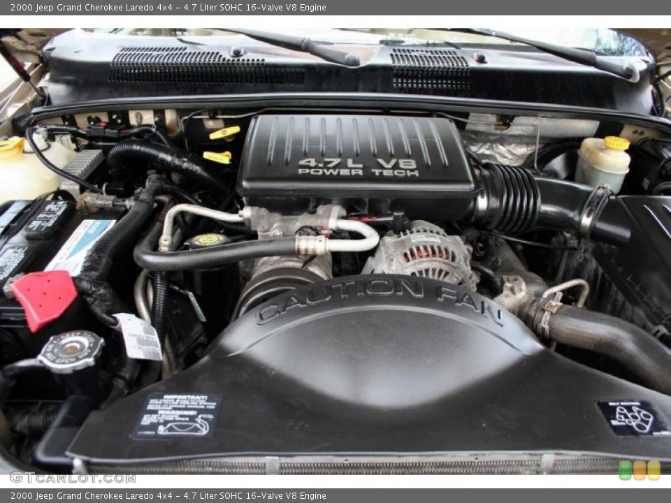 4.7 Liter SOHC 16-Valve V8 Engine for the 2000 Jeep Grand Cherokee #45921532 | GTCarLot.com 2000 Jeep Grand Cherokee Engine 4.7 L V8