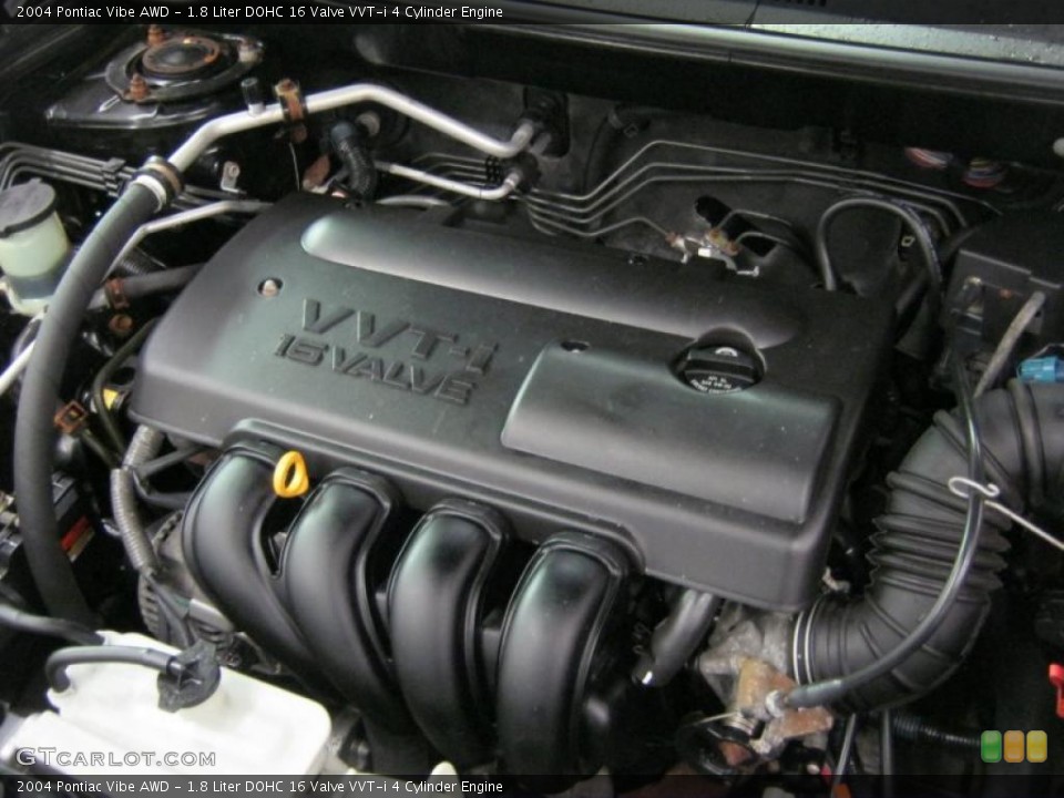 1.8 Liter DOHC 16 Valve VVT-i 4 Cylinder Engine for the 2004 Pontiac Vibe #45935574