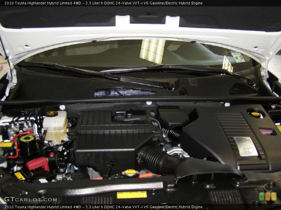 3.3 Liter h DOHC 24-Valve VVT-i V6 Gasoline/Electric Hybrid Engine for the 2010 Toyota Highlander #45936222