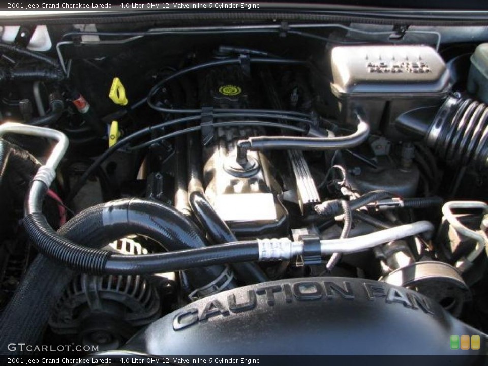 4.0 Liter OHV 12-Valve Inline 6 Cylinder 2001 Jeep Grand Cherokee Engine