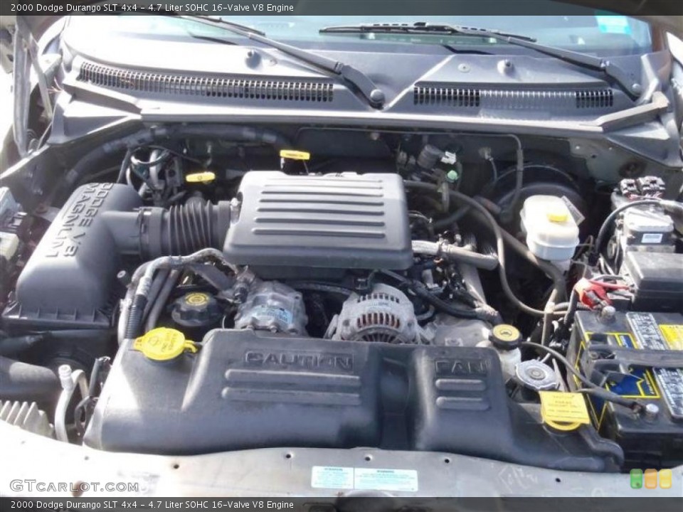 4.7 Liter SOHC 16-Valve V8 2000 Dodge Durango Engine