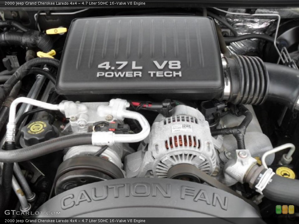 4.7 Liter SOHC 16-Valve V8 Engine for the 2000 Jeep Grand Cherokee #46062186 | GTCarLot.com 2000 Jeep Grand Cherokee Engine 4.7 L V8
