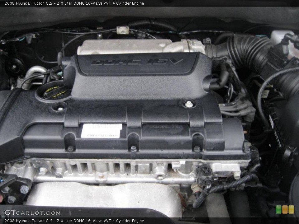 2.0 Liter DOHC 16-Valve VVT 4 Cylinder 2008 Hyundai Tucson Engine