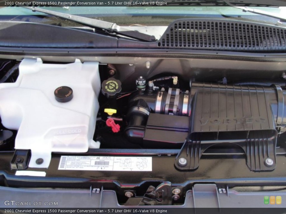 5.7 Liter OHV 16-Valve V8 2001 Chevrolet Express Engine