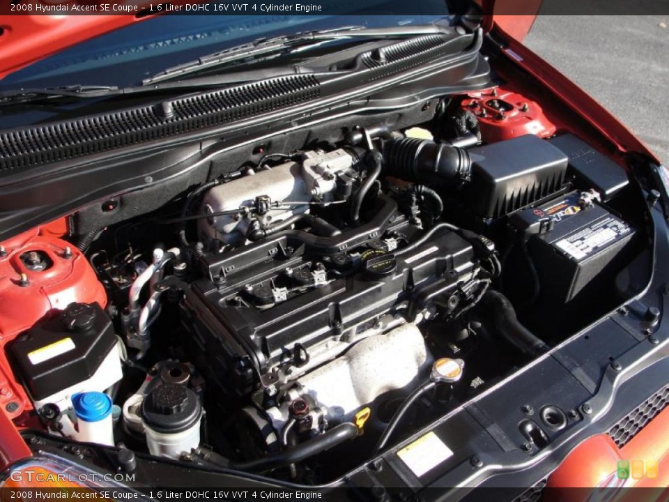 1.6 Liter DOHC 16V VVT 4 Cylinder Engine for the 2008 Hyundai Accent #46077402